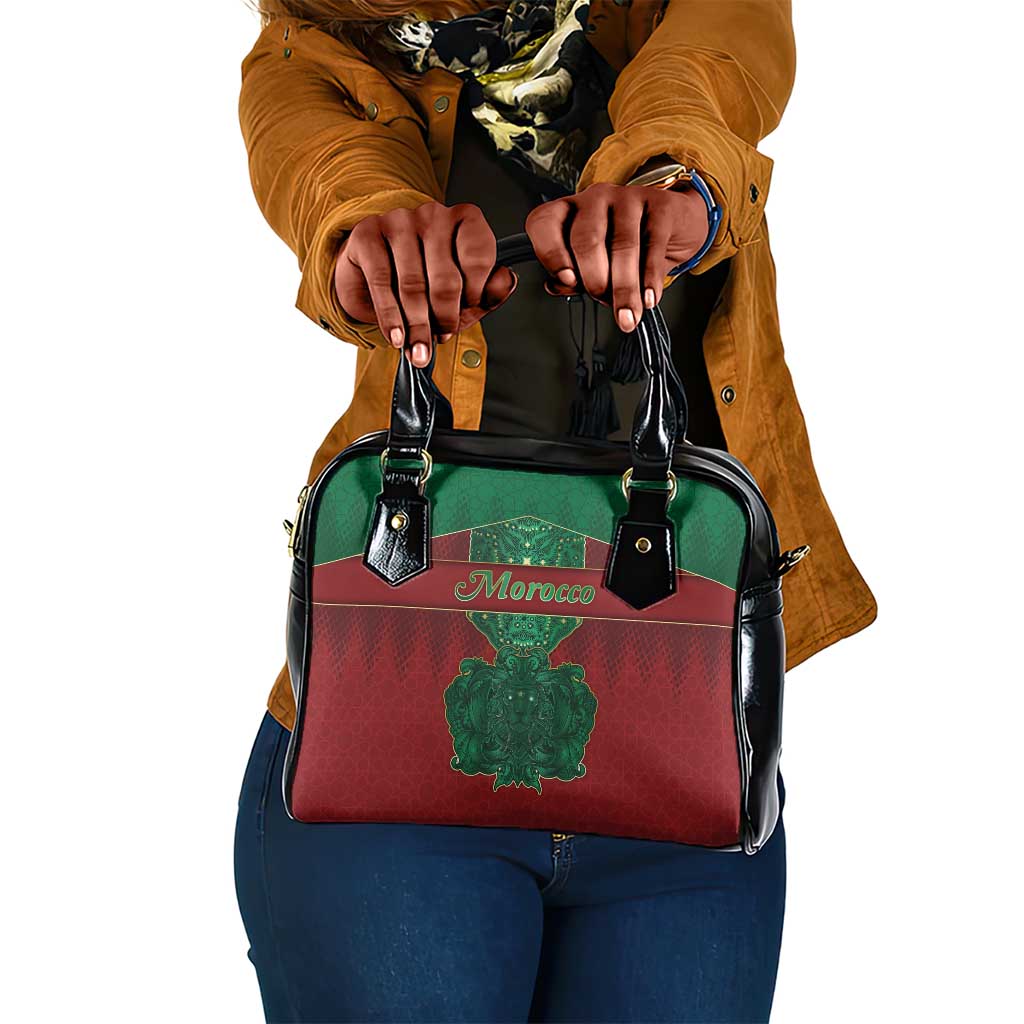 Morocco Shoulder Handbag Royal Lion Islam Patterns - African Pride