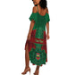 Personalized Morocco Summer Maxi Dress Royal Lion Islam Patterns - African Pride