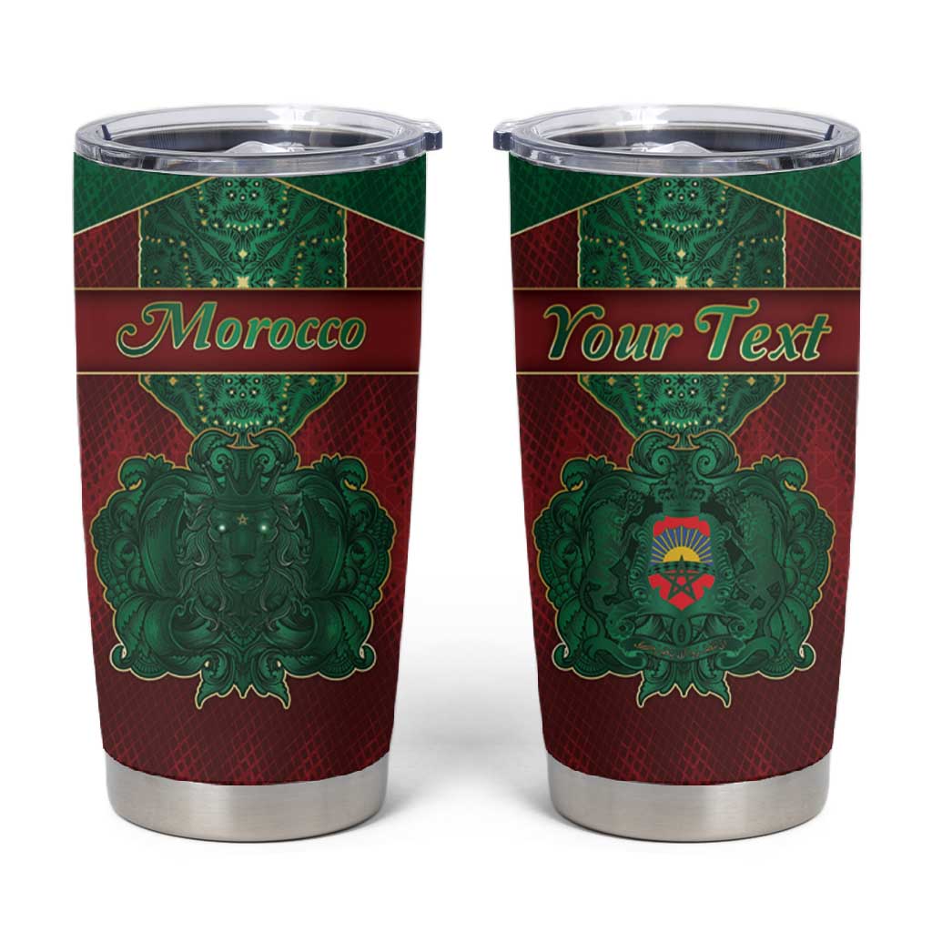Personalized Morocco Tumbler Cup Royal Lion Islam Patterns - African Pride
