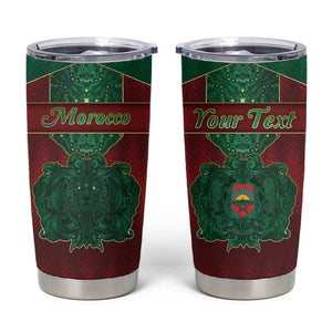 Personalized Morocco Tumbler Cup Royal Lion Islam Patterns - African Pride