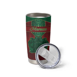 Personalized Morocco Tumbler Cup Royal Lion Islam Patterns - African Pride