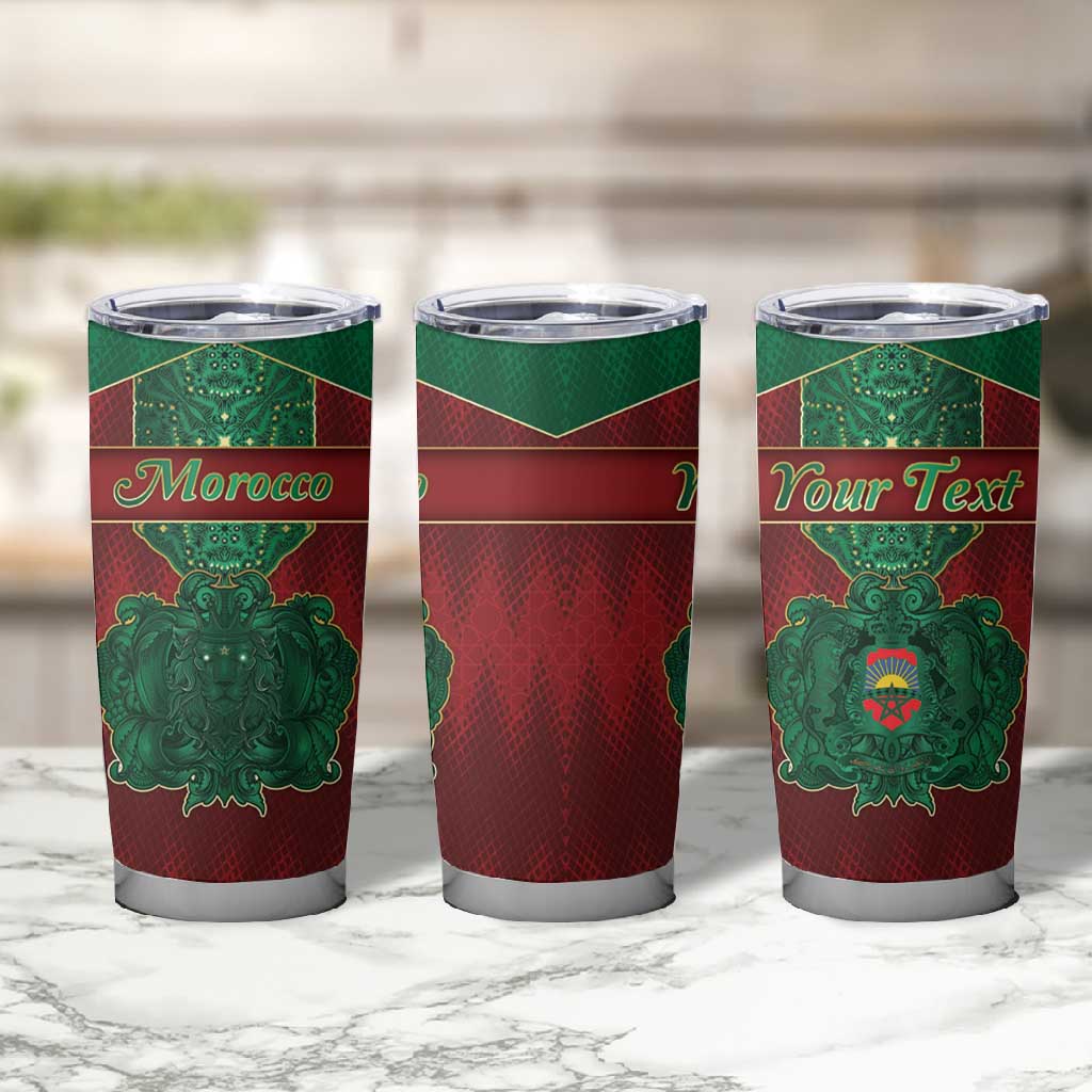 Personalized Morocco Tumbler Cup Royal Lion Islam Patterns - African Pride