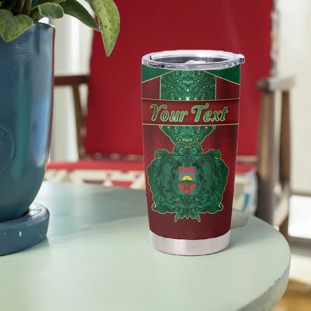 Personalized Morocco Tumbler Cup Royal Lion Islam Patterns - African Pride