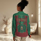 Personalized Morocco Women Casual Shirt Royal Lion Islam Patterns - African Pride