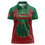 Personalized Morocco Women Polo Shirt Royal Lion Islam Patterns - African Pride