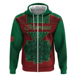 Personalized Morocco Zip Hoodie Royal Lion Islam Patterns - African Pride