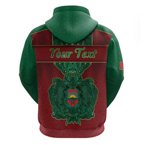 Personalized Morocco Zip Hoodie Royal Lion Islam Patterns - African Pride