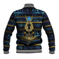 Egyptian Goddess Hathor Baseball Jacket Galaxy Ancient Mythology Sun Disk Cow Horn
