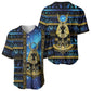 Egyptian Goddess Hathor Baseball Jersey Galaxy Ancient Mythology Sun Disk Cow Horn
