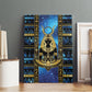 Egyptian Goddess Hathor Canvas Wall Art Galaxy Ancient Mythology Sun Disk Cow Horn