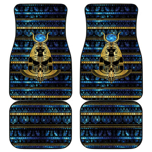 Egyptian Goddess Hathor Car Mats Galaxy Ancient Mythology Sun Disk Cow Horn