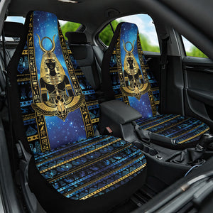 Egyptian Goddess Hathor Car Seat Cover Galaxy Ancient Mythology Sun Disk Cow Horn