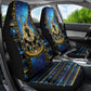 Egyptian Goddess Hathor Car Seat Cover Galaxy Ancient Mythology Sun Disk Cow Horn
