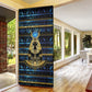 Egyptian Goddess Hathor Door Cover Galaxy Ancient Mythology Sun Disk Cow Horn