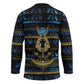 Egyptian Goddess Hathor Hockey Jersey Galaxy Ancient Mythology Sun Disk Cow Horn
