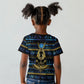 Egyptian Goddess Hathor Kid T shirt Galaxy Ancient Mythology Sun Disk Cow Horn