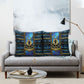 Egyptian Goddess Hathor Pillow Cover Galaxy Ancient Mythology Sun Disk Cow Horn