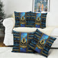 Egyptian Goddess Hathor Pillow Cover Galaxy Ancient Mythology Sun Disk Cow Horn