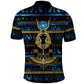 Egyptian Goddess Hathor Polo Shirt Galaxy Ancient Mythology Sun Disk Cow Horn