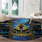 Egyptian Goddess Hathor Round Carpet Galaxy Ancient Mythology Sun Disk Cow Horn