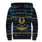 Egyptian Goddess Hathor Sherpa Hoodie Galaxy Ancient Mythology Sun Disk Cow Horn