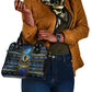 Egyptian Goddess Hathor Shoulder Handbag Galaxy Ancient Mythology Sun Disk Cow Horn