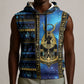 Egyptian Goddess Hathor Sleeveless Hoodie Galaxy Ancient Mythology Sun Disk Cow Horn