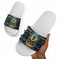Egyptian Goddess Hathor Slide Sandals Galaxy Ancient Mythology Sun Disk Cow Horn