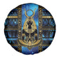Egyptian Goddess Hathor Spare Tire Cover Galaxy Ancient Mythology Sun Disk Cow Horn