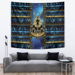 Egyptian Goddess Hathor Tapestry Galaxy Ancient Mythology Sun Disk Cow Horn