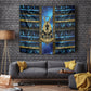 Egyptian Goddess Hathor Tapestry Galaxy Ancient Mythology Sun Disk Cow Horn