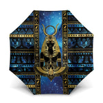 Egyptian Goddess Hathor Umbrella Galaxy Ancient Mythology Sun Disk Cow Horn