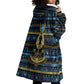 Egyptian Goddess Hathor Wearable Blanket Hoodie Galaxy Ancient Mythology Sun Disk Cow Horn