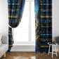 Egyptian Goddess Hathor Window Curtain Galaxy Ancient Mythology Sun Disk Cow Horn