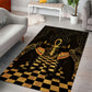 Egyptian Goddess Bastet Area Rug Ancient Mythology Sacred Black Cat