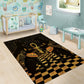 Egyptian Goddess Bastet Area Rug Ancient Mythology Sacred Black Cat