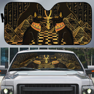 Egyptian Goddess Bastet Auto Sun Shade Ancient Mythology Sacred Black Cat