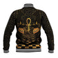 Egyptian Goddess Bastet Baseball Jacket Ancient Mythology Sacred Black Cat