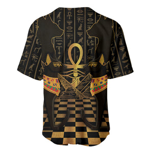 Egyptian Goddess Bastet Baseball Jersey Ancient Mythology Sacred Black Cat