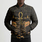 Egyptian Goddess Bastet Bomber Puffer Jacket Ancient Mythology Sacred Black Cat