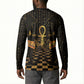 Egyptian Goddess Bastet Button Sweatshirt Ancient Mythology Sacred Black Cat