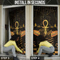 Egyptian Goddess Bastet Door Cover Ancient Mythology Sacred Black Cat