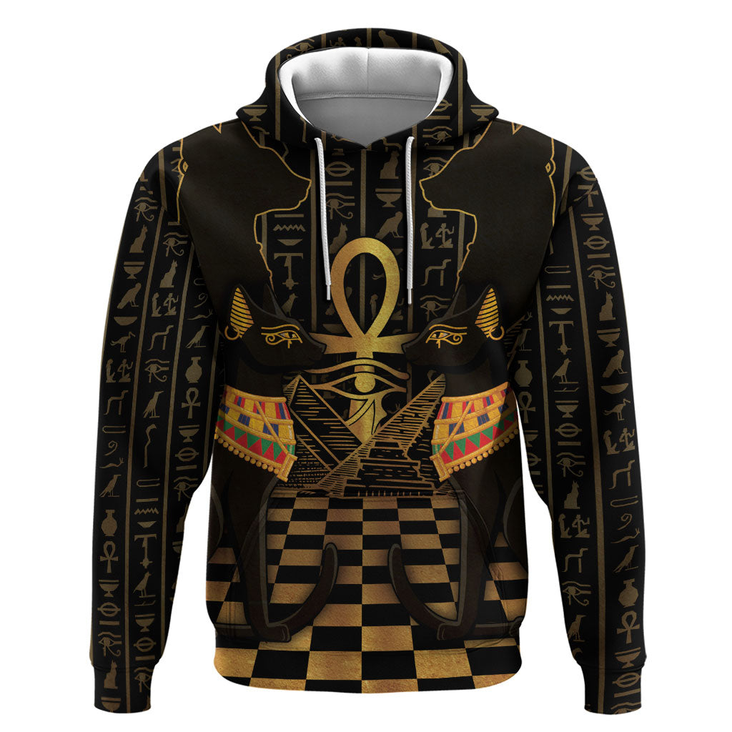 Egyptian Goddess Bastet Hoodie Ancient Mythology Sacred Black Cat