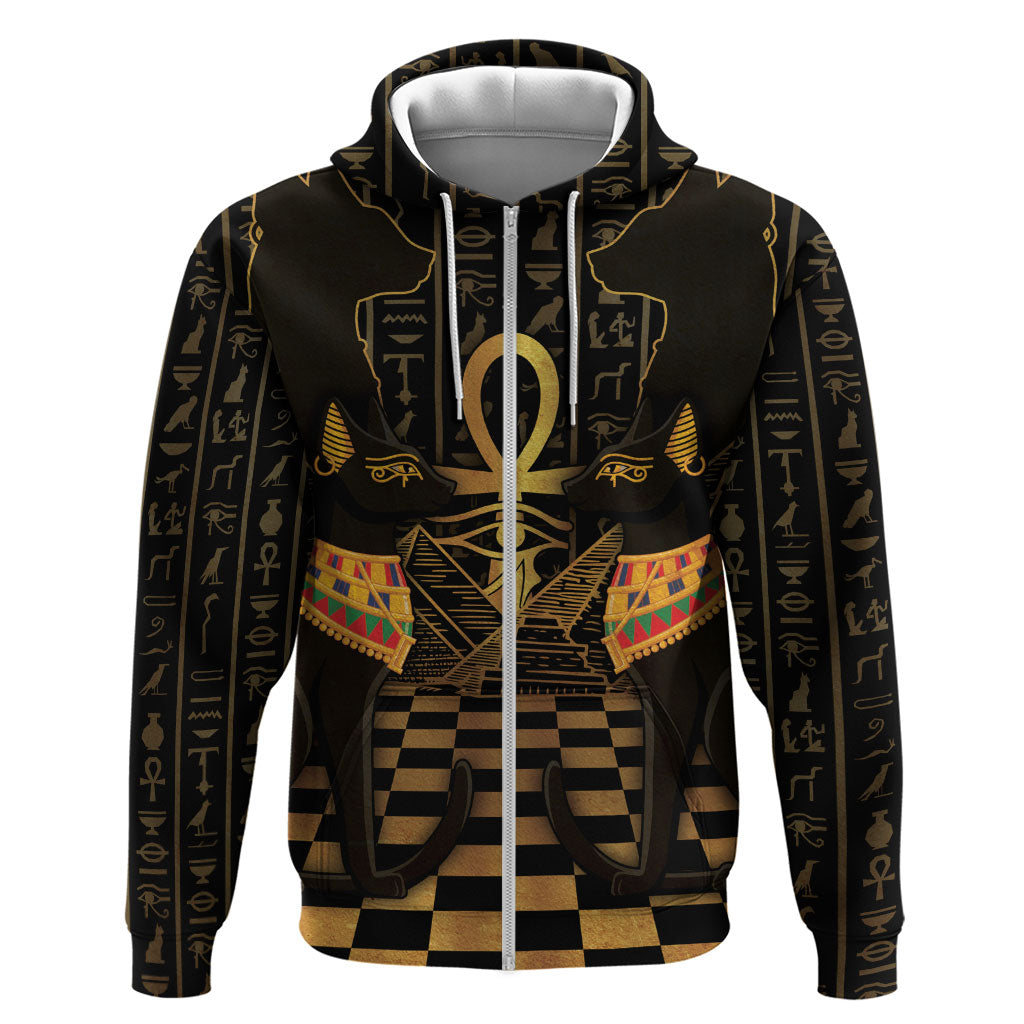Egyptian Goddess Bastet Hoodie Ancient Mythology Sacred Black Cat