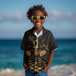 Egyptian Goddess Bastet Kid Hawaiian Shirt Ancient Mythology Sacred Black Cat