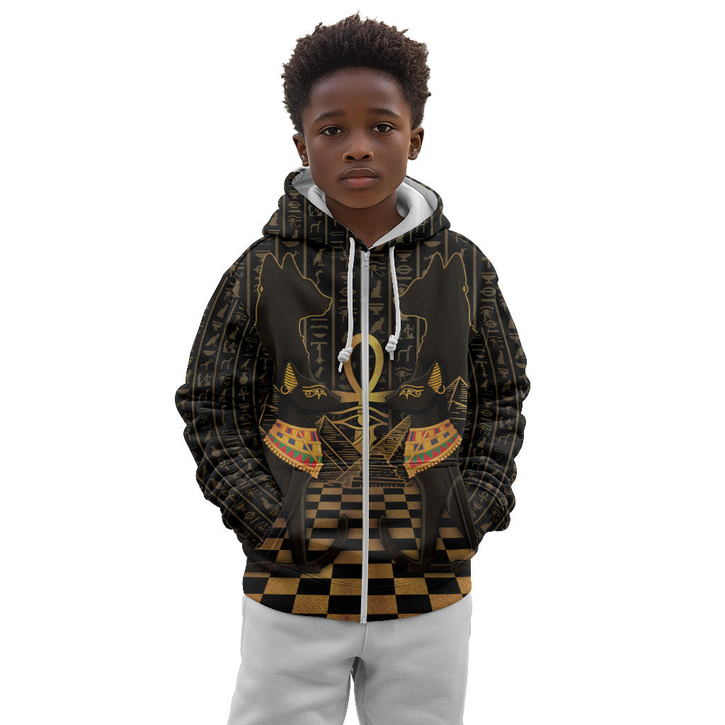 Egyptian Goddess Bastet Kid Hoodie Ancient Mythology Sacred Black Cat