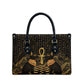 Egyptian Goddess Bastet Leather Bag Ancient Mythology Sacred Black Cat