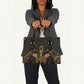 Egyptian Goddess Bastet Leather Bag Ancient Mythology Sacred Black Cat