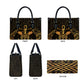 Egyptian Goddess Bastet Leather Bag Ancient Mythology Sacred Black Cat