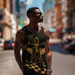 Egyptian Goddess Bastet Men Tank Top Ancient Mythology Sacred Black Cat